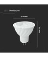GU5.3 6W LED spotje - 12V, MR16