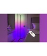 20 Watt hoeklamp met RGB-licht - Zwart, 140 cm hoog, te bedienen met meegeleverde afstandsbediening
