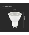 GU10 7,5W LED lamp - 610lm, 38°, warm wit, wit kunststof