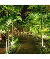 12W LED tuinspot met prikpen - IP65, Groene kleur, grijze behuizing, 20 graden, aluminium
