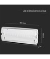 V-Tac Noodverlichting / Exit bord, 3W - Uitgangslicht, incl. batterij en pictogrammen, zelftestknop