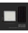 80W Solcelle LED breedstraler met afstandsbediening - 800lm, IP65, 4000K, zwart, incl. 10W zonnepaneel en batterij