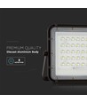 80W Solcelle LED breedstraler met afstandsbediening - 800lm, IP65, 4000K, zwart, incl. 10W zonnepaneel en batterij