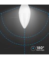 E14 6,5W LED kaarslamp - 600lm, kunststof, 3000K