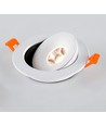 6,5W Ø10,9cm 360° inbouwspot RA98 - Zaagmaat: Ø8,5 cm, Afmetingen: Ø10,9 cm, 360 graden verstelbaar, witte rand