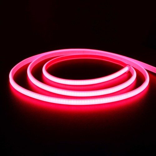 5m 11,5W/m Rode Neon COB strip - 230V, IP67 waterdicht, 288 LED, inkortbaar per 10cm