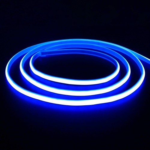 5m 11,5W/m Blauwe Neon COB strip - 230V, IP67, 288 LED, in te korten per 10cm