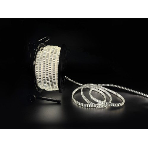 50m 360° werklamp LED-strip op haspel - 230V, IP67, 360 LED/m, 12W/m, 1500 lm/m