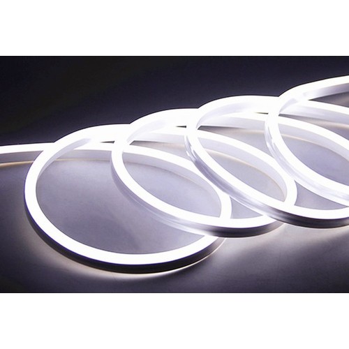 9W per meter Koud wit 8x16 CLIP-ON Neon Flex LED - 230V, IP67