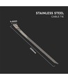 100x RVS Kabelbinders / Tie-wraps - 4,6 x 200 mm, Staal, 100 st.
