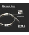 100x RVS Kabelbinders / Tie-wraps - 4,6 x 200 mm, Staal, 100 st.