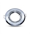 2 stuks GU10 inbouwspot - Rond, chroom, gat: Ø7,0 cm, max 35W