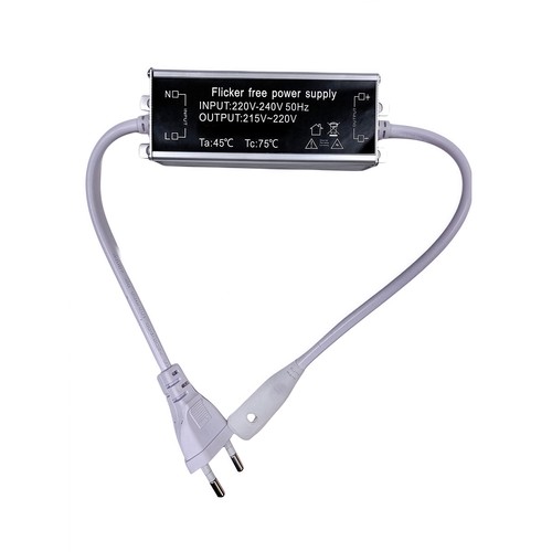 Flikkervrije stekker voor 230V LED strip Neon COB - Inclusief eindkap, flikkervrij, 230V