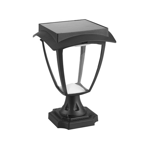 2W LED solar tuinlamp met sensor - Zwart, IP65, CCT, aluminium, voor buitengebruik