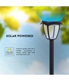 2W Solara LED tuinlamp met zonnecel en sensor - IP65, 93cm, zwart, PIR sensor, CCT switch, warm wit / koud wit