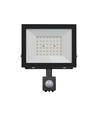 50W breedstraler met sensor - IP44, zwart, werklamp, PIR-sensor