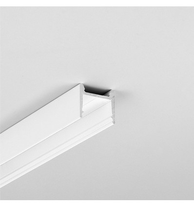 2m aluminium profiel HOOD14 F/U1 - Wit gelakt, opbouw, LED profiel