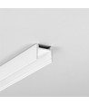 2m aluminium profiel HOOD14 F/U1 - Wit gelakt, opbouw, LED profiel