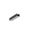 2m aluminiumprofiel HOOD14 F/U1 - Zwart geanodiseerd, opbouw, LED profiel
