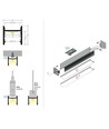 2m aluminiumprofiel LEVEL12 C/U1 - Zwart geanodiseerd, opbouw, LED-profiel