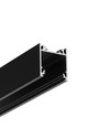 1m aluminium profiel LINEA20 EE7F/TY - Zwart geanodiseerd, opbouw, LED profiel