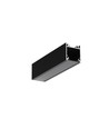 1m aluminium profiel LINEA20 EE7F/TY - Zwart geanodiseerd, opbouw, LED profiel