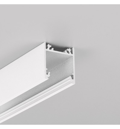 2m aluminium profiel LINEA20 EE7F/TY - Wit gelakt, opbouw, LED profiel