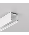 2m aluminium profiel LINEA20 EE7F/TY - Wit gelakt, opbouw, LED profiel