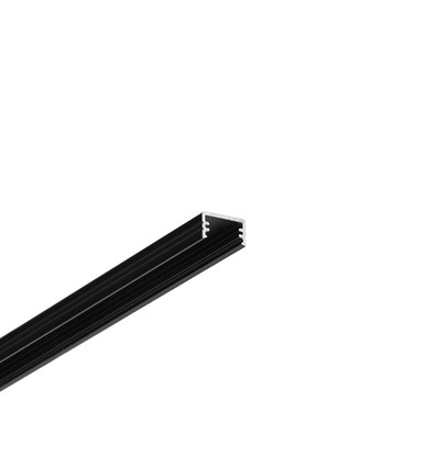 1m aluminiumprofiel SLIM8 AC2/Z - Zwart geanodiseerd, opbouw, LED profiel