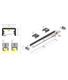 2m aluminium profiel SLIM8 AC2/Z - Geanodiseerd, opbouw, LED profiel
