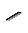 1m aluminiumprofiel SLIM8 AC2/Z - Zwart geanodiseerd, opbouw, LED profiel