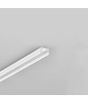 2m aluminiumprofiel SLIM8 AC2/Z - Wit gelakt, opbouw, LED-profiel
