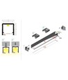 2m aluminiumprofiel SMART10 AC2/Z - Onbehandeld aluminium, opbouw, LED-profiel
