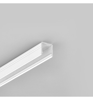 2m aluminiumprofiel SMART10 AC2/Z - Wit gelakt, opbouw, LED profiel
