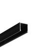 1m aluminiumprofiel SMART16 BC3/U4 - Zwart geanodiseerd, opbouw, LED profiel