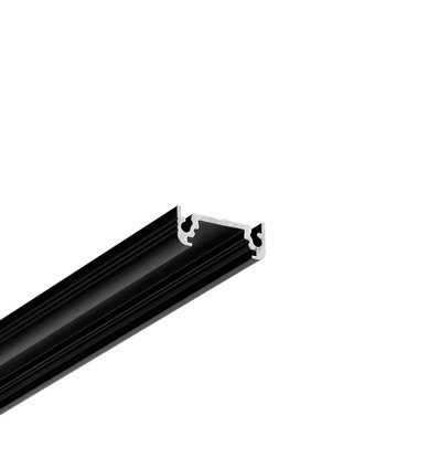 1m aluminium profiel SURFACE10 BC/UX - Zwart geanodiseerd, opbouw, LED profiel