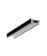 2m aluminiumprofiel SURFACE10.V2 BC/U - Zwart geanodiseerd, opbouw, LED profiel