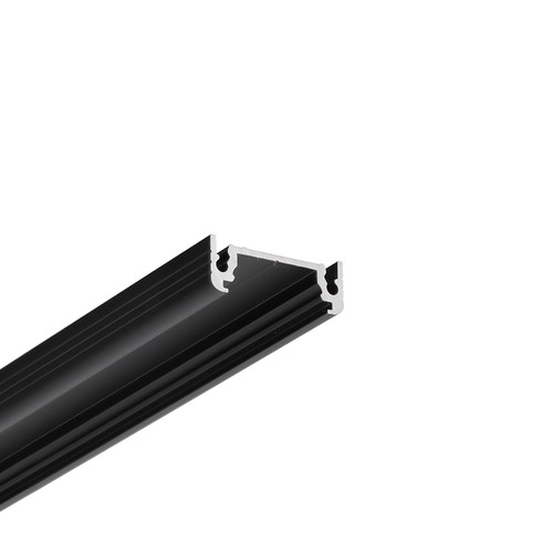 1m aluminium profiel SURFACE14 EE7F/TY - Zwart geanodiseerd, opbouw, LED profiel