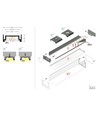 2m aluminiumprofiel SURFACE14.V2 EE7F/Y - Zwart geanodiseerd, opbouw, LED-profiel
