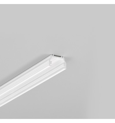 2m aluminium profiel UNI12 BCD/U - Wit gelakt, opbouw, LED profiel