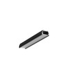 2m aluminiumprofiel UNI12 BCD/U - Zwart geanodiseerd, opbouw, LED profiel