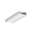 1m aluminiumprofiel WIDE24 G/W - Onbehandeld aluminium, opbouw, LED-profiel