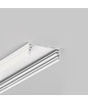 1m aluminiumprofiel WIDE24 G/W - Wit gelakt, opbouw, LED profiel