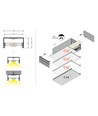 1m aluminium profiel LOWI C10 - Geanodiseerd, opbouw, LED profiel
