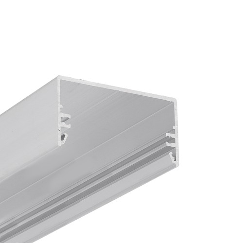 1m aluminiumprofiel LOWI C10 - Onbewerkt aluminium, opbouw, LED-profiel