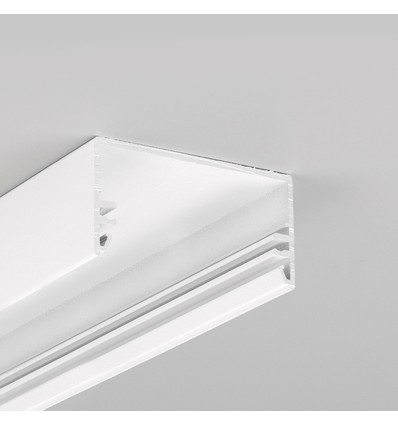 1m aluminium profiel LOWI C10 - Wit gelakt, opbouw, LED profiel