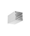2m aluminiumprofiel PHIL53 C10 - Onbehandeld aluminium, opbouw, LED-profiel