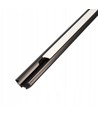 PVC hoekprofiel 15x15 voor LED-strip - 1 meter, zwart, incl. melkachtig wit cover