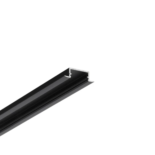 2m aluminiumprofiel BEGTIN12 J/S - Zwart geanodiseerd, ingebouwd, LED-profiel
