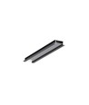 2m aluminiumprofiel BEGTIN12 J/S - Zwart geanodiseerd, ingebouwd, LED-profiel